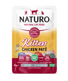 Naturo Naturo Kitten Grain Free Mousse cu Carne Pui 85g - imagine 1
