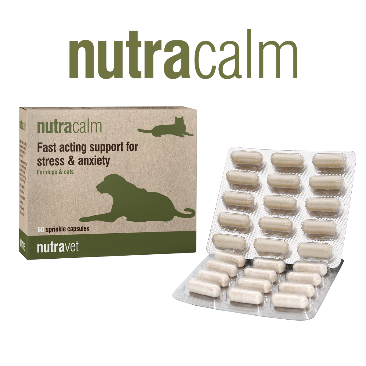 Nutravet Nutravet Nutracalm Sprijin pentru Anxietate Caini si Pisici 15 Capsule