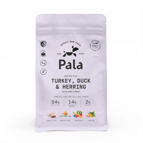 Pala Hrana Raw pentru Caini cu Curcan, Rata si Hering