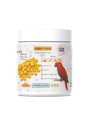 Papagaya Chirp&Chew Biscuiti Handmade cu Turmeric pentru Papagali
