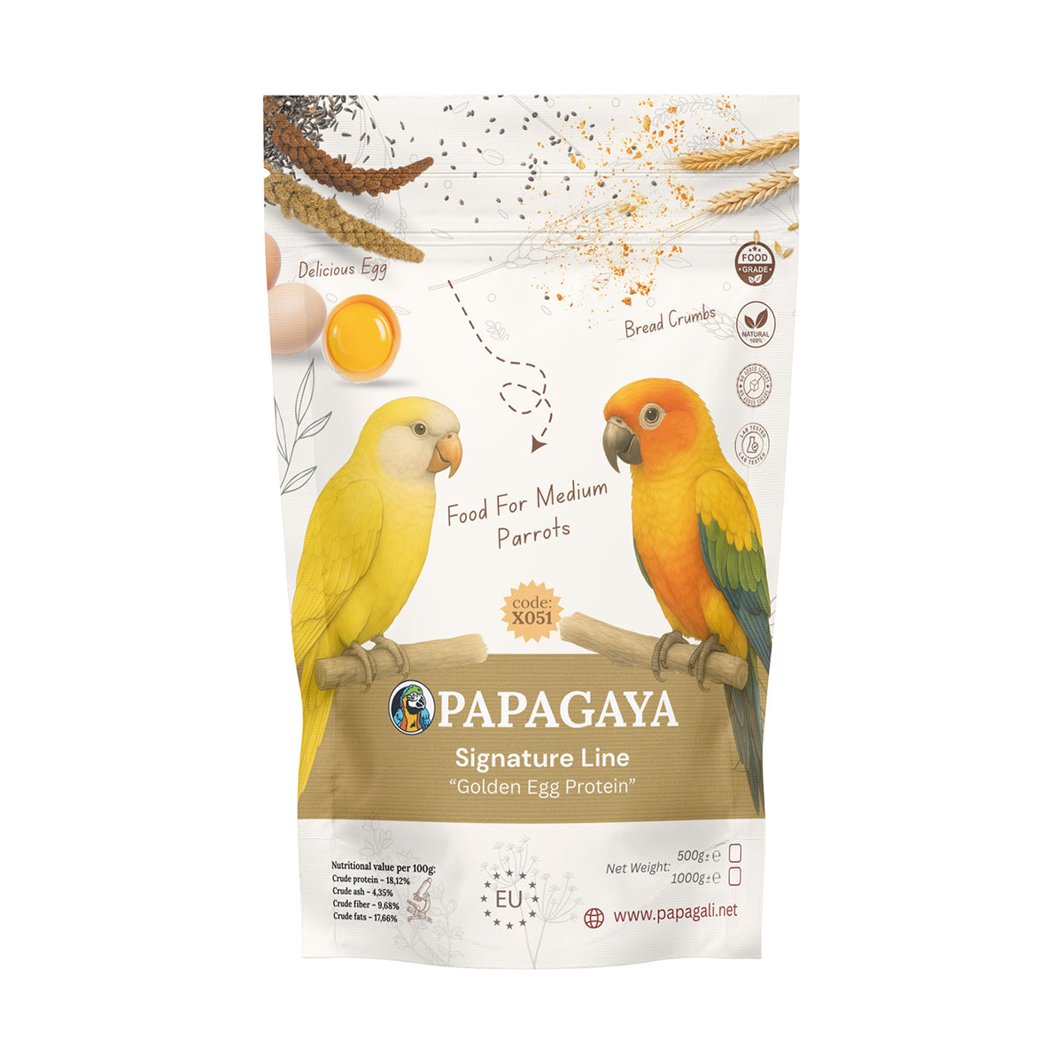 Papagaya Signature Line Golden Egg Protein Hrana pentru Papagali de Talie Medie