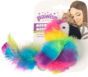 Pawise Cat Toy Rainbow Bird pentru Pisici