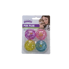 Pawise Pawise Colorful Plastic Balls pentru Pisici 4 Buc - imagine 1