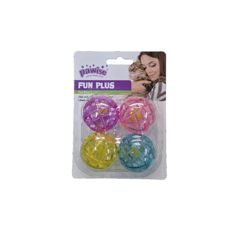 Pawise Pawise Colorful Plastic Balls pentru Pisici 4 Buc - imagine 1