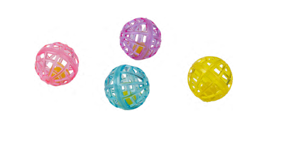 Pawise Pawise Colorful Plastic Balls pentru Pisici 4 Buc - imagine 2