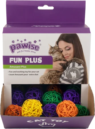 Pawise Pawise Fan Plus Box Wilow Ball Set de 36 Buc