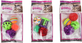 Pawise Pawise Jucarii Asortate pentru Pisici 4 Buc