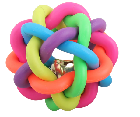 Pawise Rainbow World Minge cu Clopotel pentru Caini