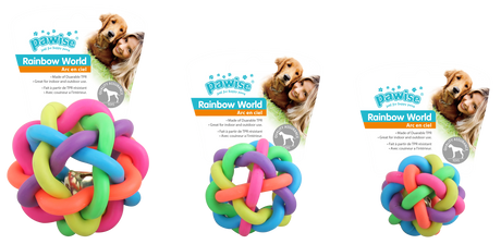 Pawise Rainbow World Minge cu Clopotel pentru Caini