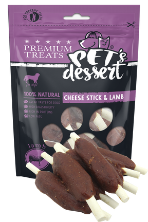 Pet's Dessert Pet's Desert Dog Cheese Stick&Lamb 80g LSL-03