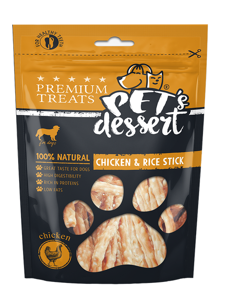 Pet's Dessert Pet's Desert Dog Chicken and Rice Stick 0.80 Gr LSS-165
