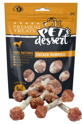 Pet's Dessert Pet's Desert Dog Chicken Dummbell 80g LSC-26