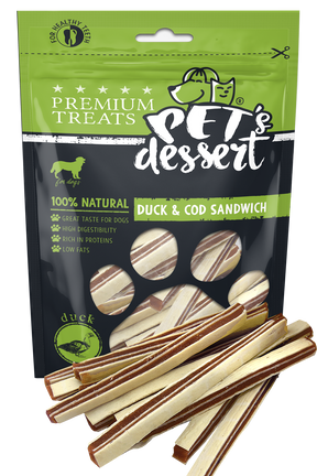 Pet's Dessert Pet's Desert Dog Duck&Cod Sandwich 80G LSD-14