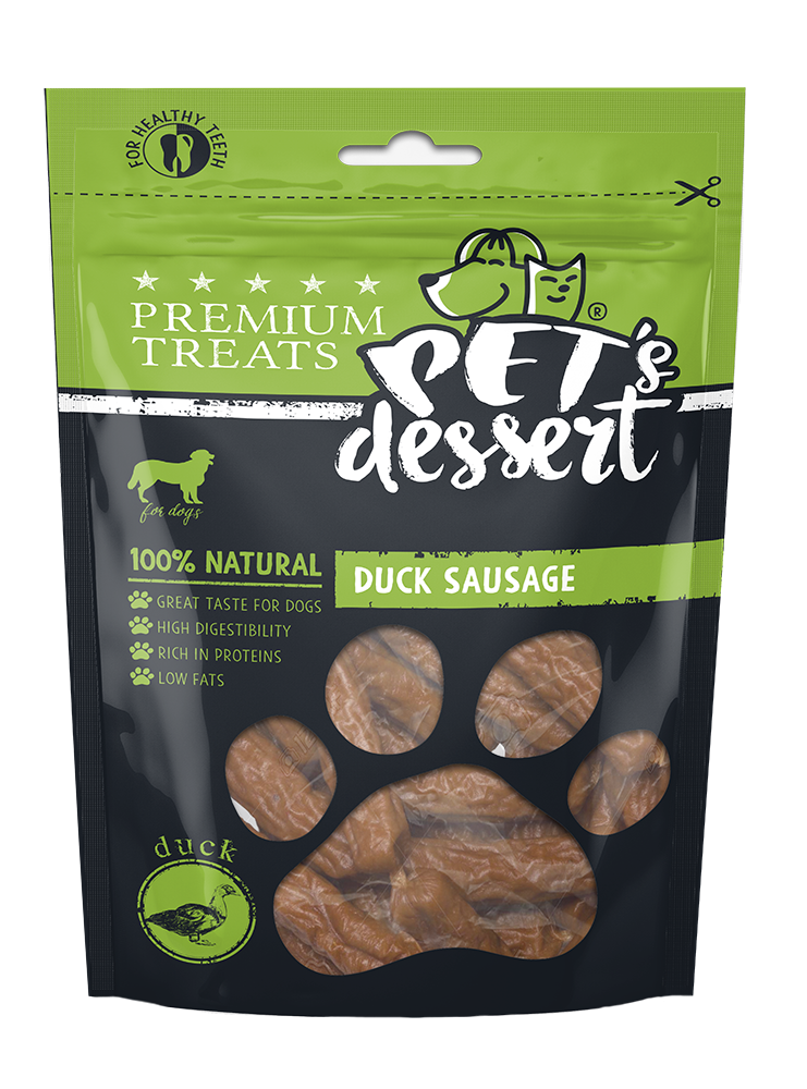 Pet's Dessert Pet's Desert Dog Duck Sausage 80 Gr LSS-08