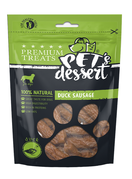 Pet's Dessert Pet's Desert Dog Duck Sausage 80 Gr LSS-08