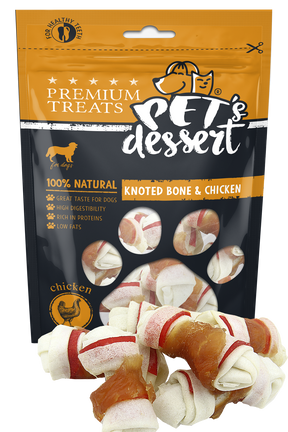 Pet's Dessert Pet's Desert Dog Knoted Bone&Chicken 80g LSC-50(2)