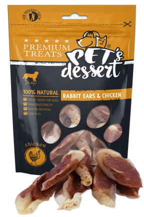 Pet's Dessert Pet's Desert Dog Rabbit Ears&Chicken 80g LSR-04(2)