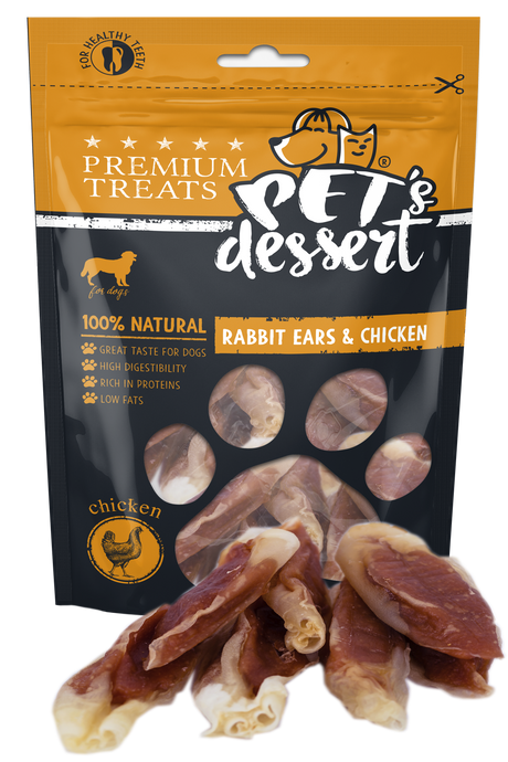 Pet's Dessert Pet's Desert Dog Rabbit Ears&Chicken 80g LSR-04(2)