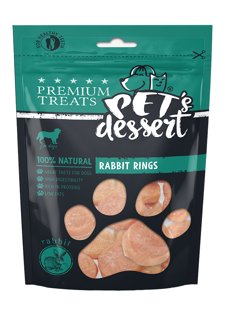 Pet's Dessert Pet's Desert Dog Rabbit Rings 80g LSR-09