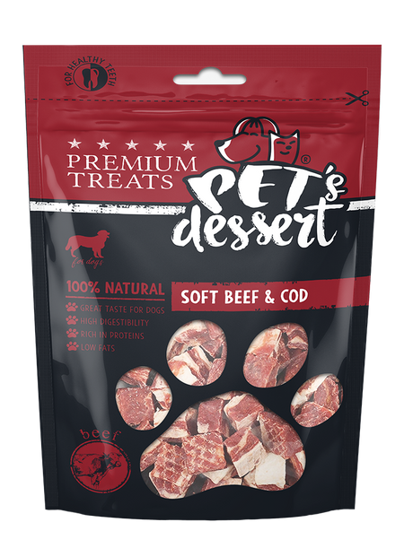Pet's Dessert Pet's Desert Dog Soft Beef and Cod 80 Gr LSN-04