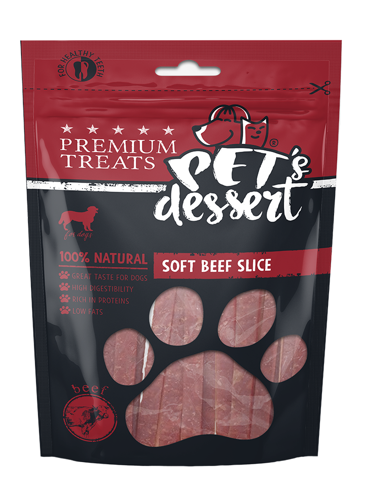 Pet's Dessert Pet's Desert Dog Soft Beef Slice 80 Gr LSB-02