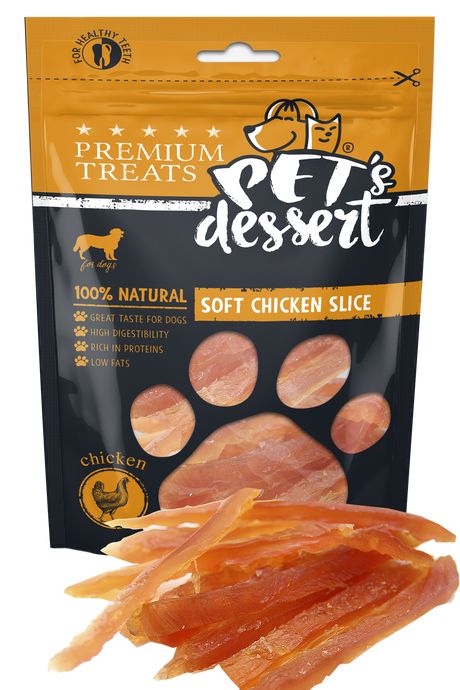 Pet's Dessert Pet's Desert Dog Soft Chicken Slice 80g LSC-02