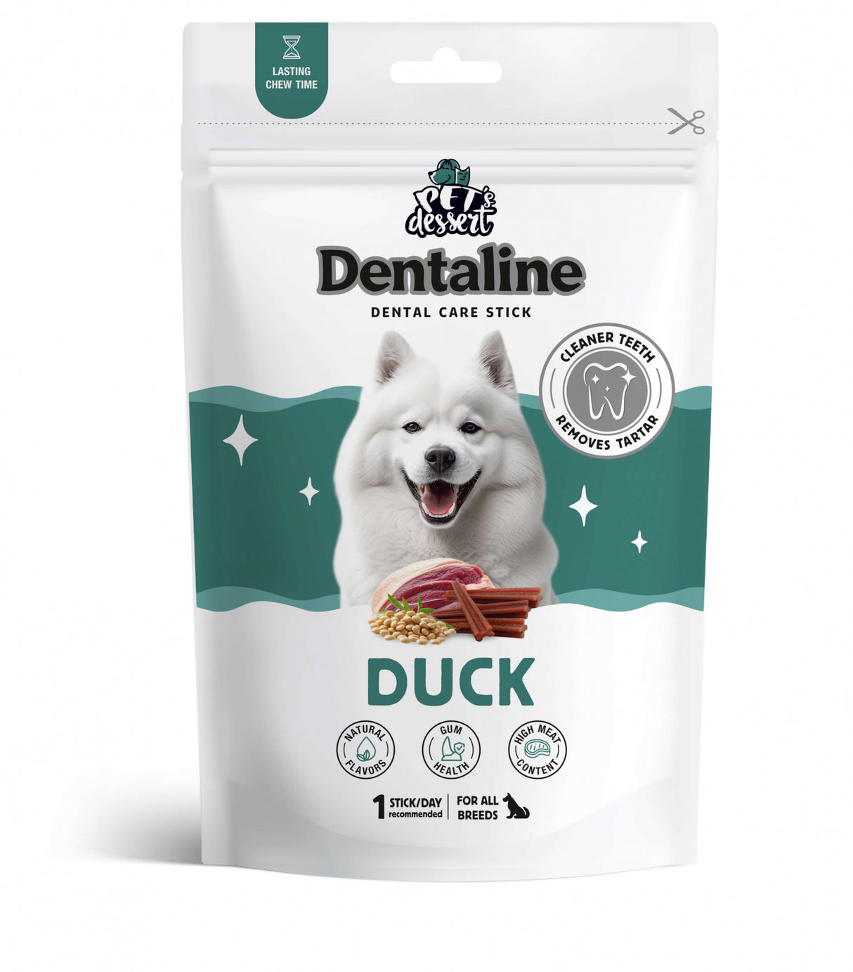 Pet's Dessert Pet's Dessert Dentaline Sticks pentru Igiena Dentara cu Rata - imagine 1