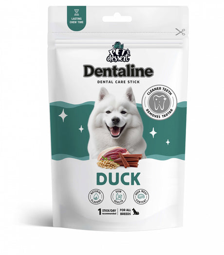 Pet's Dessert Pet's Dessert Dentaline Sticks pentru Igiena Dentara cu Rata - imagine 1