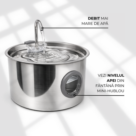 Petson Fantana AquaPet Steel pentru Caini si Pisici