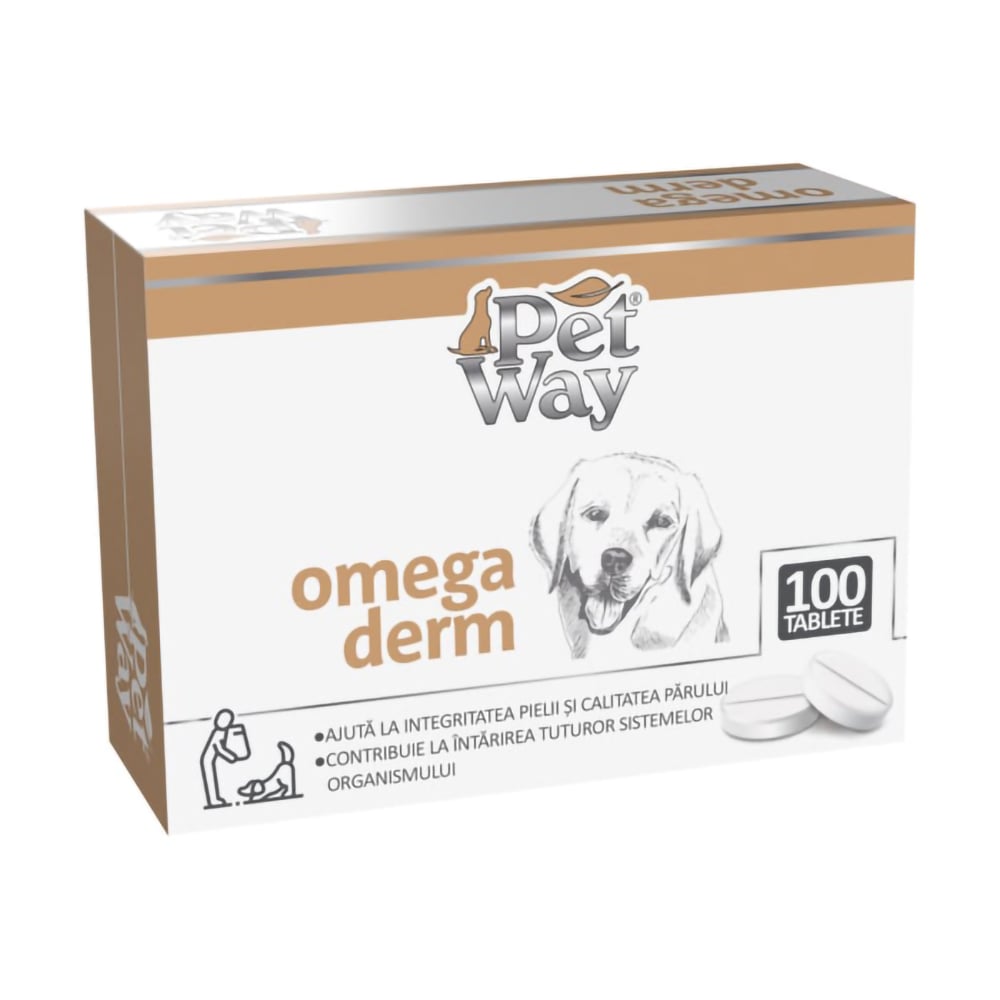 PetWay Petway Omega Derm - 100 Tablete - imagine 1