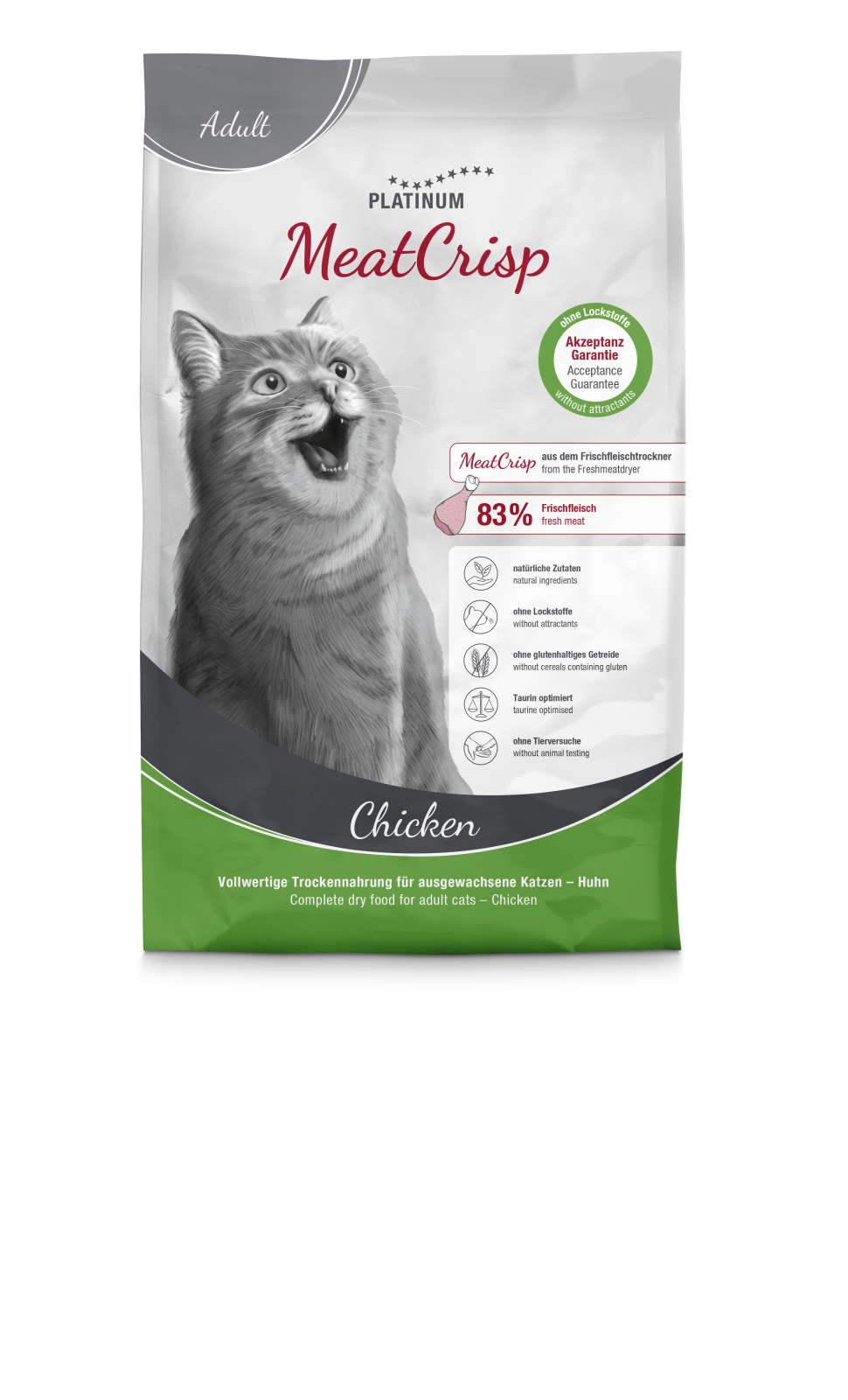 Platinum Adult Cat Meat Crisp Hrana Uscata cu Pui