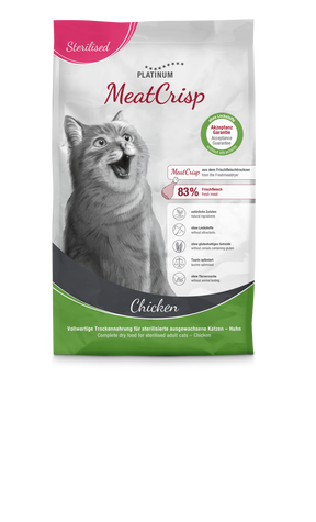 Platinum Adult Sterilised Cat Meat Crisp Hrana Uscata cu Pui