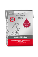 Platinum Platinum Meniu Hrana Umeda pentru Caini Adulti cu Pui si Vita 185 Gr - imagine 1