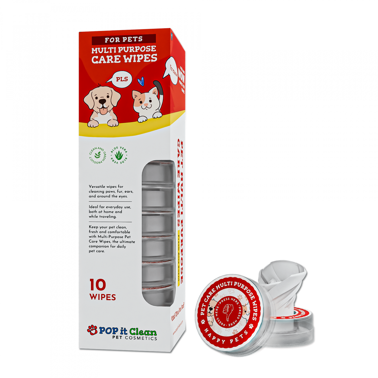 Pop It Clean Pop It Clean Servetele Umede Multifunctionale pentru Igiena Corporala Zilnica