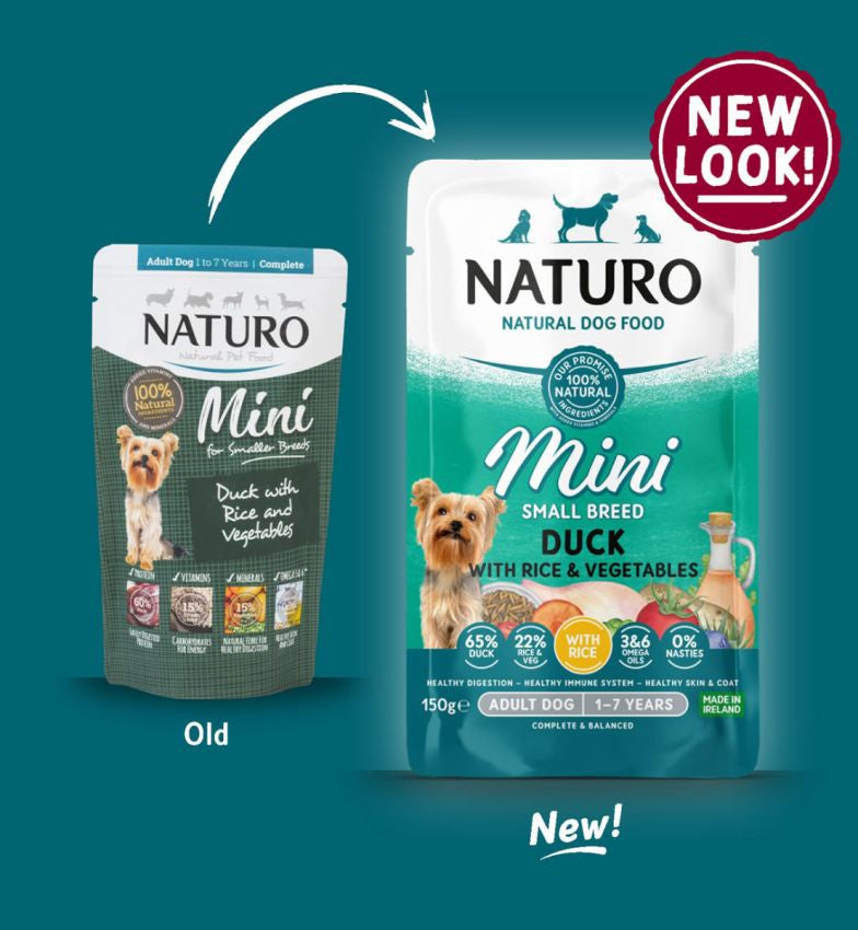 Naturo Pouch Naturo Dog Adult Mini cu Carne de Rata si Orez 150 Gr - imagine 2