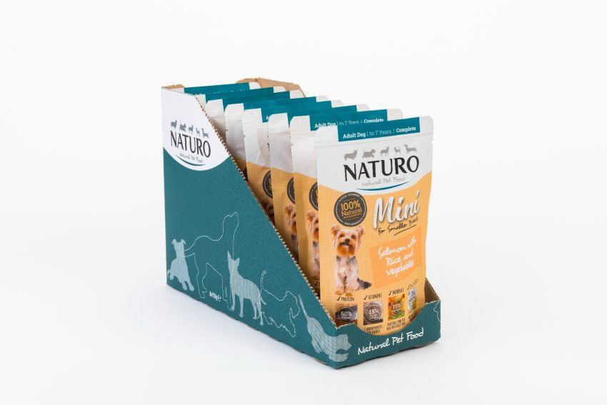 Naturo Pouch Naturo Dog Adult Mini cu Somon si Orez 150 Gr - imagine 2