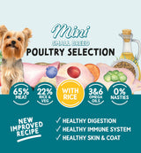 Naturo Pouch Naturo Dog Adult Mini Variety Pack cu Pui, Rata si Curcan 6 Buc - imagine 3