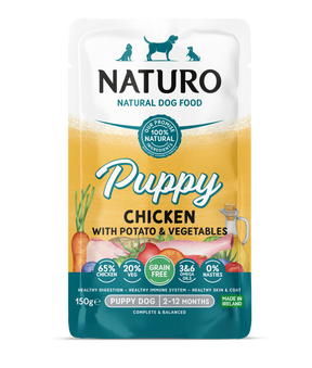 Naturo Pouch Naturo Dog Puppy cu Pui 150 Gr - imagine 1