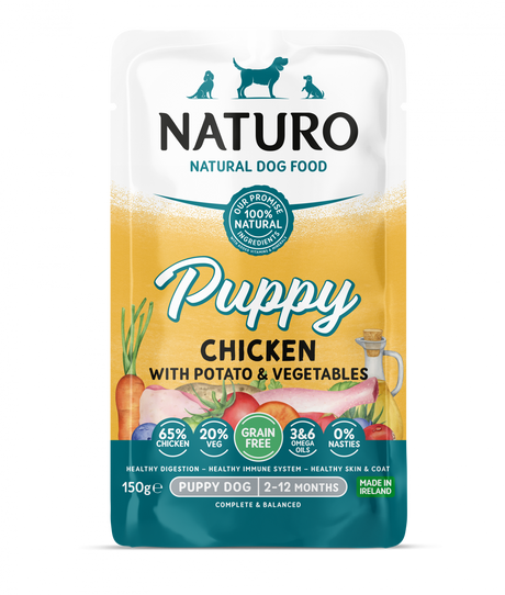 Naturo Pouch Naturo Dog Puppy cu Pui 150 Gr - imagine 1