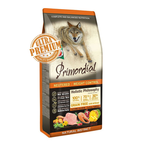 Primordial Primordial GF Holistic Dog Weight Control Adult cu Carne de Curcan si Somon