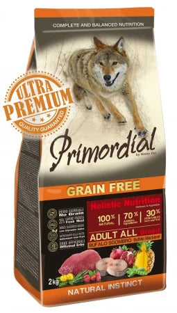 Primordial Primordial Grain-Free Holistic Dog Adult cu Carne de Bivol si Macrou - imagine 1