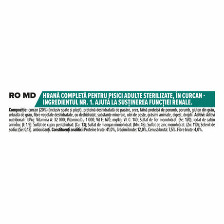 Pro Plan Pro Plan Cat Adult Sterilised Optirenal Curcan - imagine 3