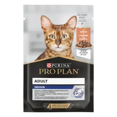 Pro Plan Pro Plan Cat Indoor cu Somon Plic 85 g - imagine 1