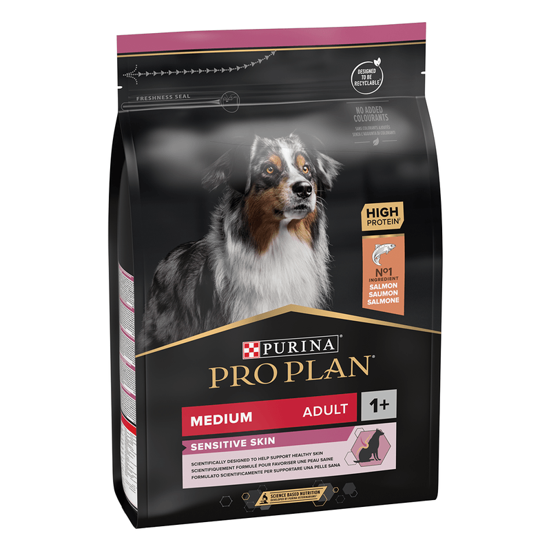 Pro Plan Pro Plan Medium Adult Sensitive Skin Somon 3kg - imagine 1