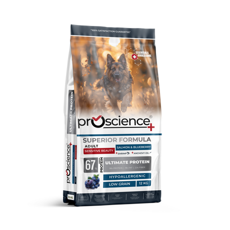 Pro Science Pro Science Dog Adult Hair Skin & Beauty cu Somon si Afine