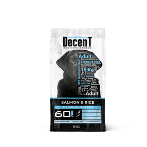 Decent DecenT Adult Dog Sensitive Skin cu Somon si Orez 15 Kg