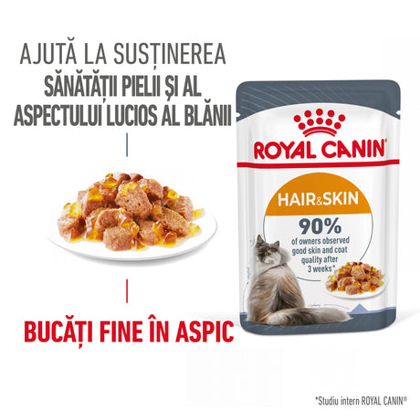 Royal Canin Royal Canin Hair&Skin Care in Jelly 85 G - imagine 2