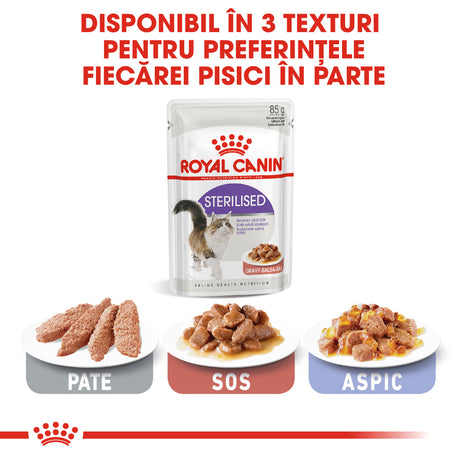 Royal Canin Royal Canin Sterilised Plic in Sos 85 G - imagine 3
