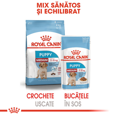 Royal Canin Royal Canin Medium Puppy Plic 140 G - imagine 2