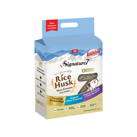 Signature 7 Signature7 Asternut Igienic Original Rice Husk 7 L - imagine 1